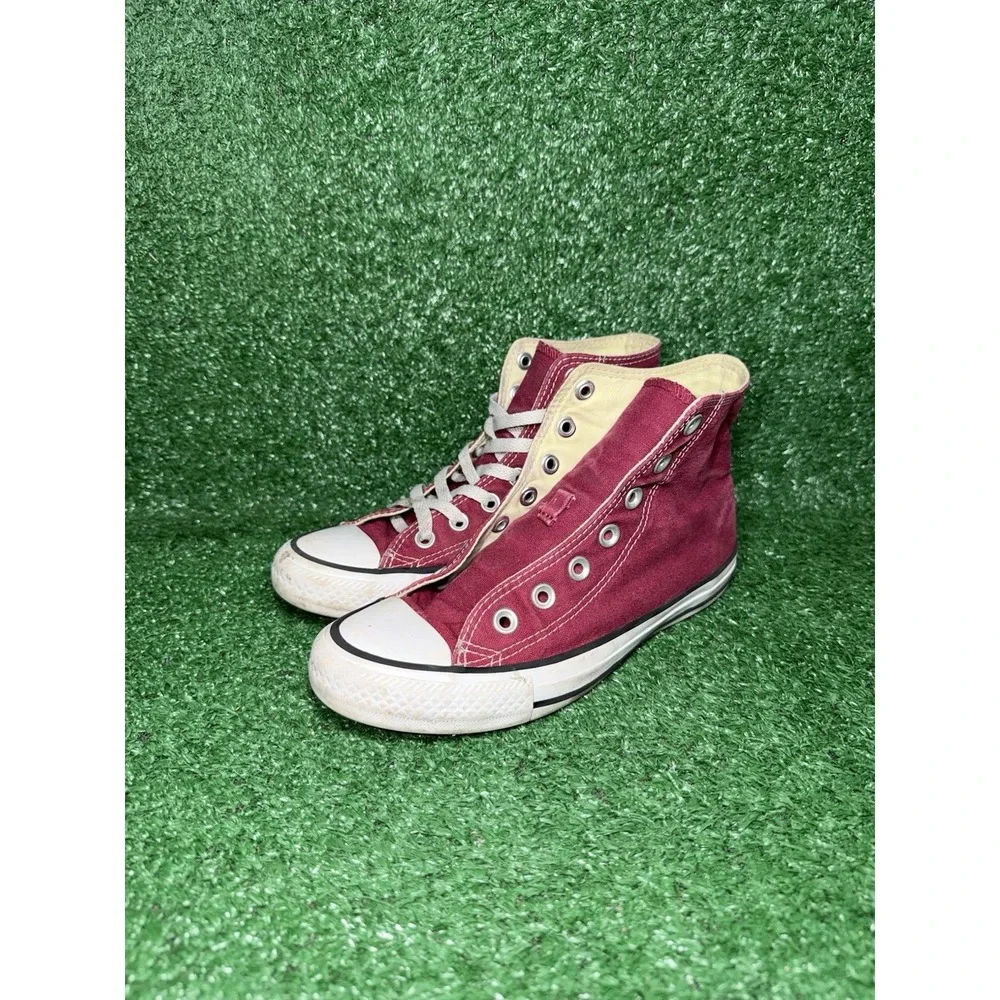 Converse Shoes Women Size 6 Chuck Taylor All Star High Top Red White Sneakers